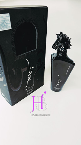 ادکلن عربی مردانه لطافه مدل ماهر مشکی رایحه لالیک انکرنویر